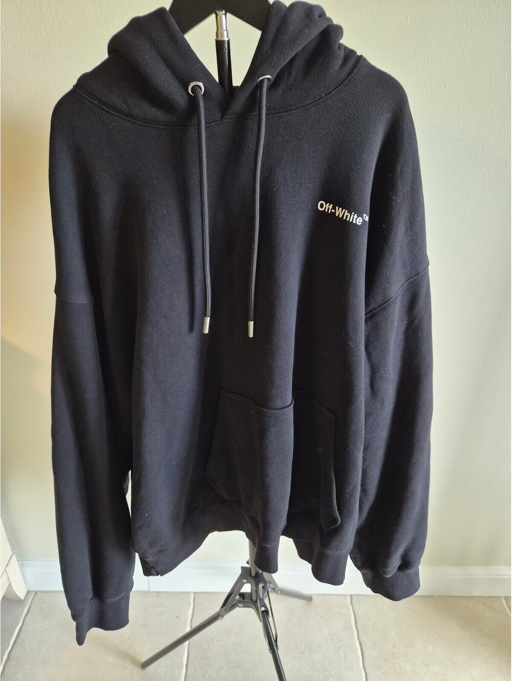 Off-White Black Pullover Hoodie XXL 0130